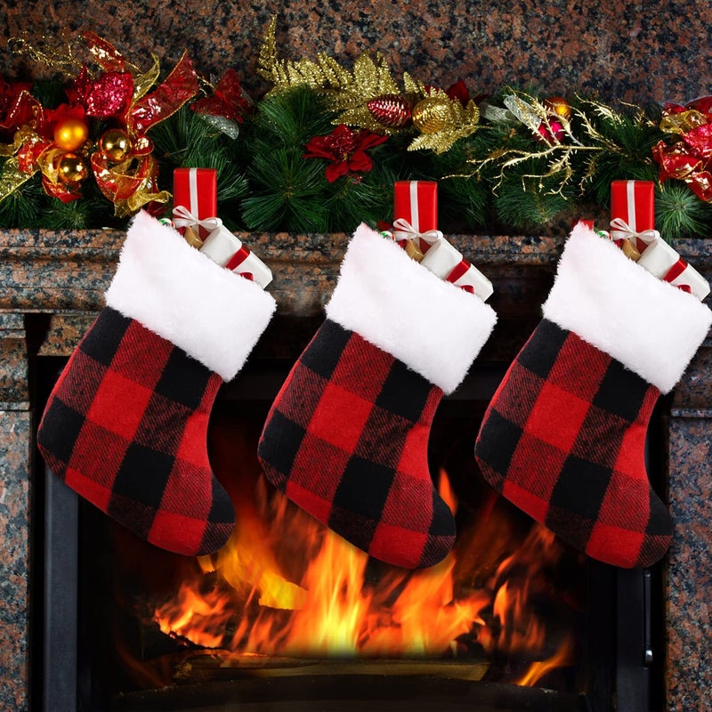 XIMISHOP 4PCS Christmas Stockings with Name Tags  18inch Large Personalized Cable Knitted Xmas Hanging Stocking Decorations for Holiday Christmas Party Family Decor (Red) - Image 5